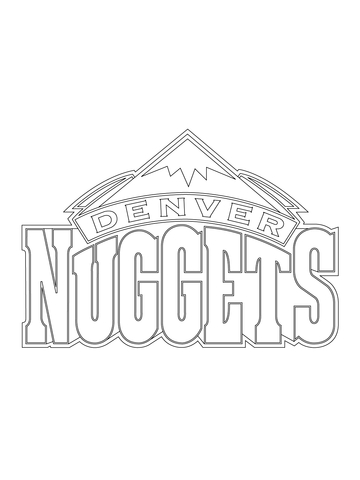 Denver Nuggets Logo  Coloring Page